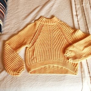 Free People Bright Orange Sweater